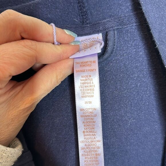 Savage X Fenty Open Hoodie Sweatshirt. Size 2X. - Picture 3 of 8